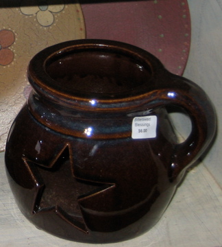 Tealight Mug Star Cutout Dark Purples