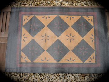 2' x 3' Handpainted Floorcloth
