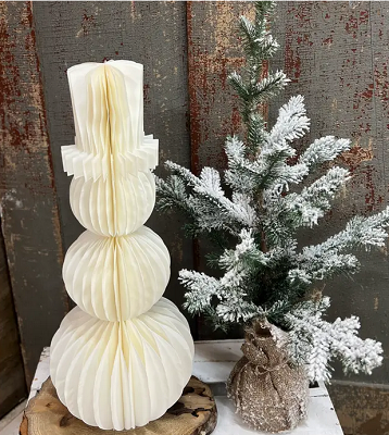 Paper Snowman 20x8in