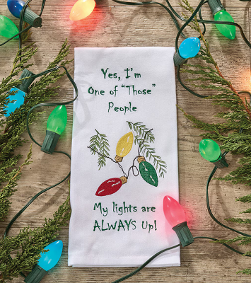 Holiday Lights Decorative Dishtowel