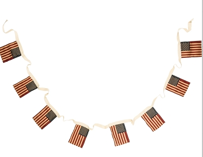 Small Primitive Flag Garland 108