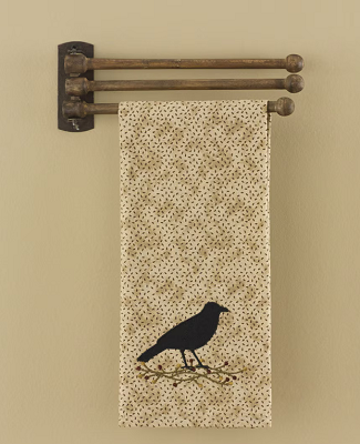 3 Prong Wood Towel Rack 10.5