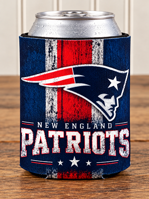 Patriots NFL Can Koozie Beer, Soda, 12oz Regular, 16oz tall Insulated Foam