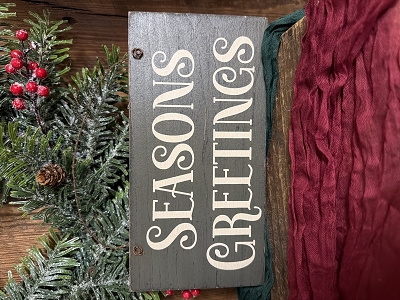Seasons Greetings Handmade Wood Sign 10