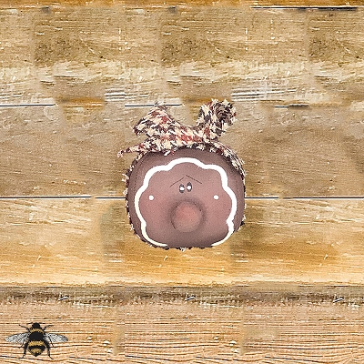 Gingerbread Woman Head Ornament