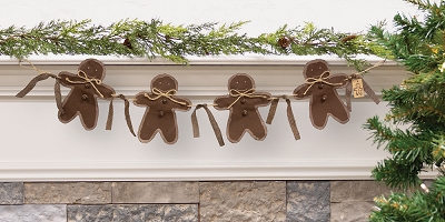 Fabric Gingerbread Garland, 36