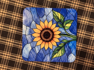 Sunflower Stained Glass 4