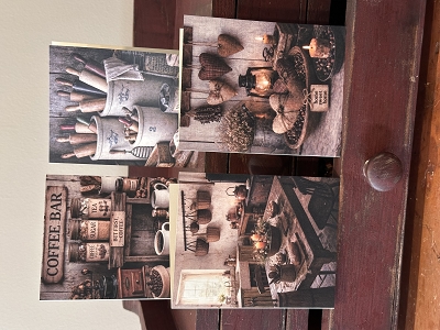 Primitive Everyday Greeting Card SET OF 4 (4.25