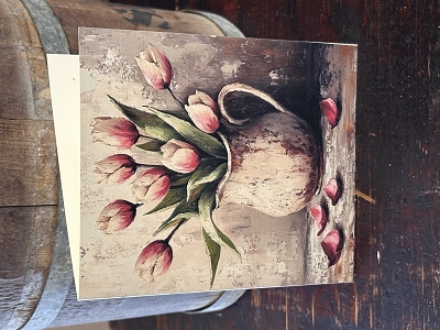 Tulip Arrangement Spring Greeting Card 4.25