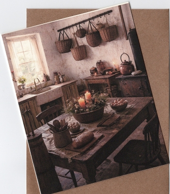 Primitive Kitchen Greeting Card (4.25