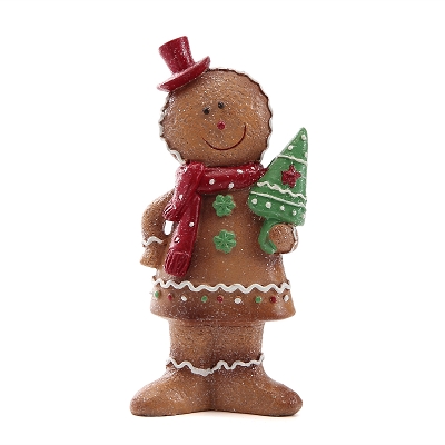 Polyresin Gingerbread w/Tree