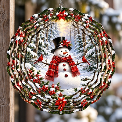 Snowman 3D Indoor Outdoor Wind Spinner 8