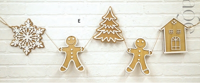 Gingerbread Cookies Garland - 60 in long