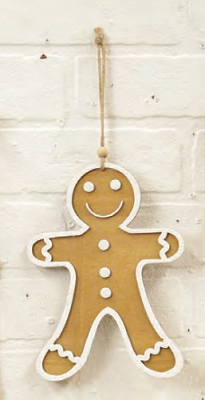 Gingerbread Man Cookie Ornament - 9 x 6 in