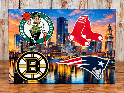 Boston Sports Teams Handmade 8
