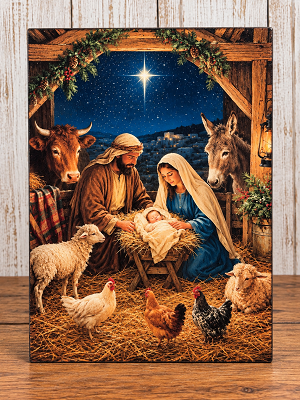 Nativity Manger Handmade 8